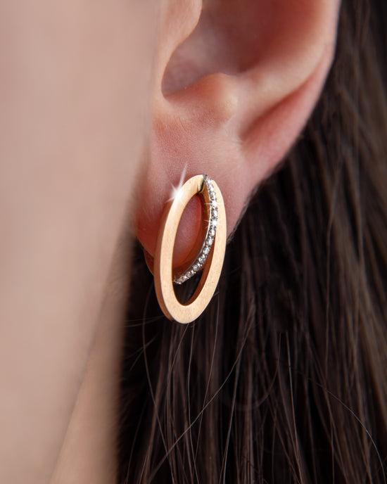 Oval Rose Gold Earrings