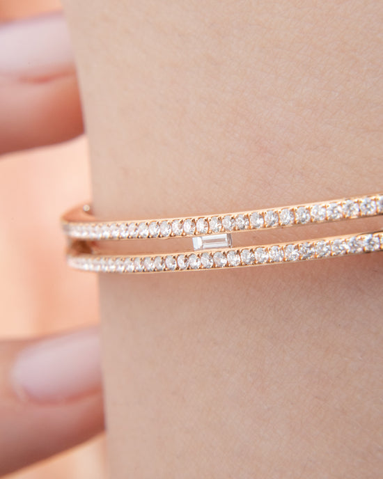 Double Line Cuff Bracelet