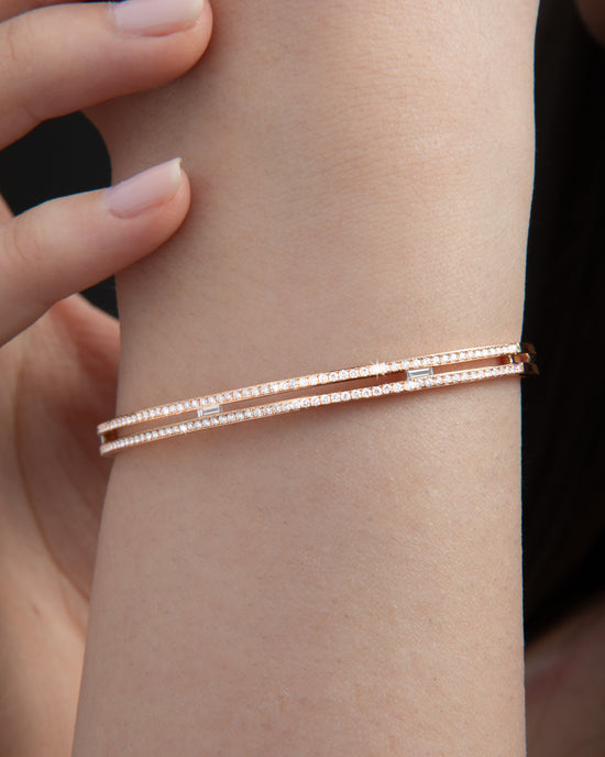 Double Line Cuff Bracelet