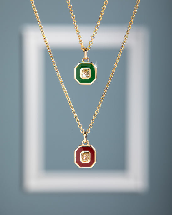 Frame and Diamonds Pendants