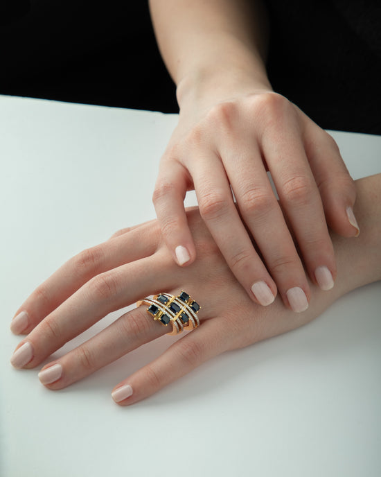 Sapphires and Diamonds Ring