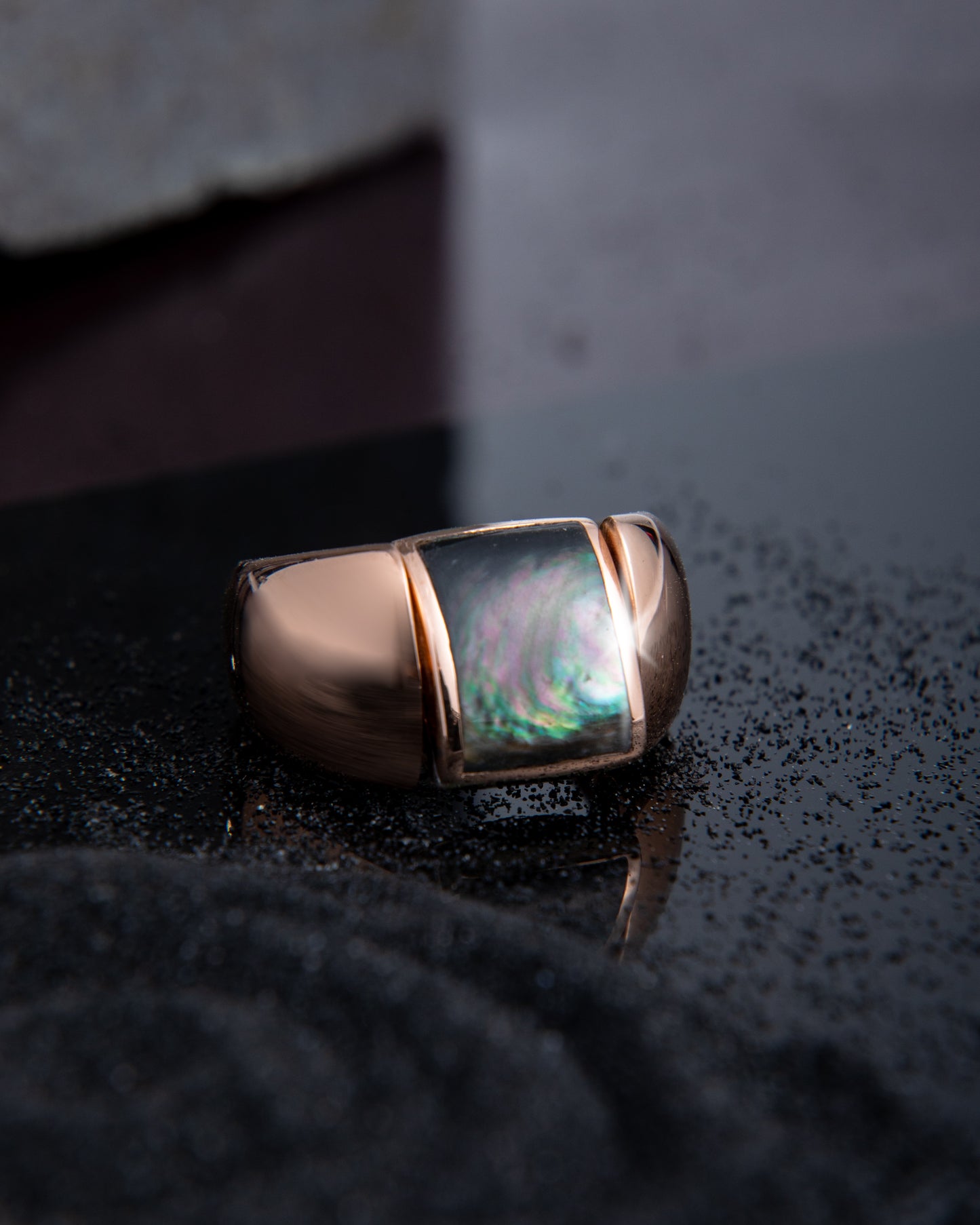 Mother of Pearl Flip Ring