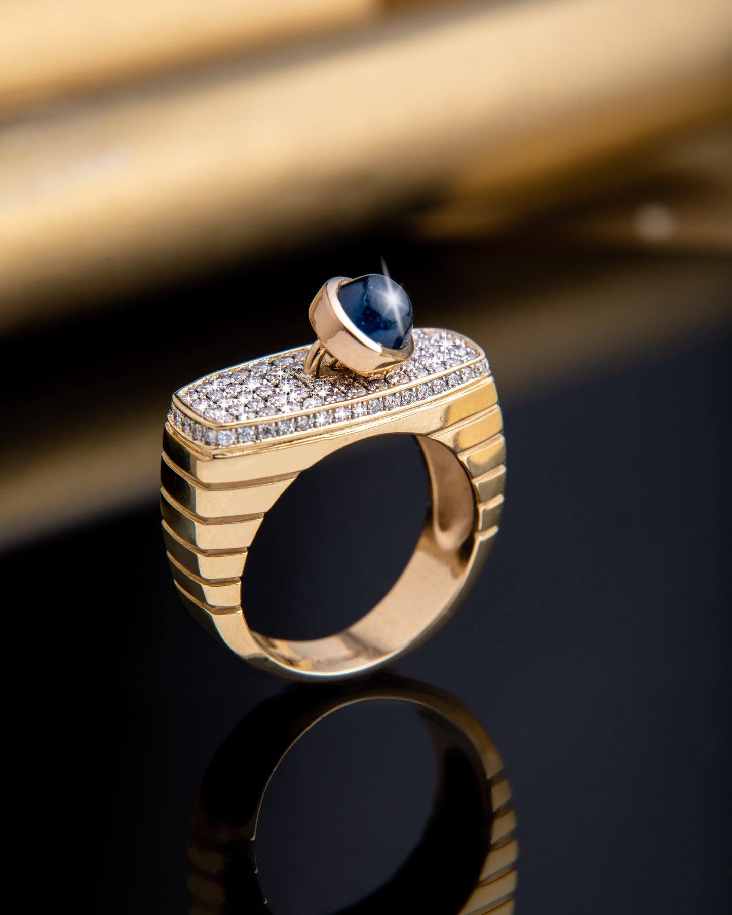 Dangling Sapphire Ring