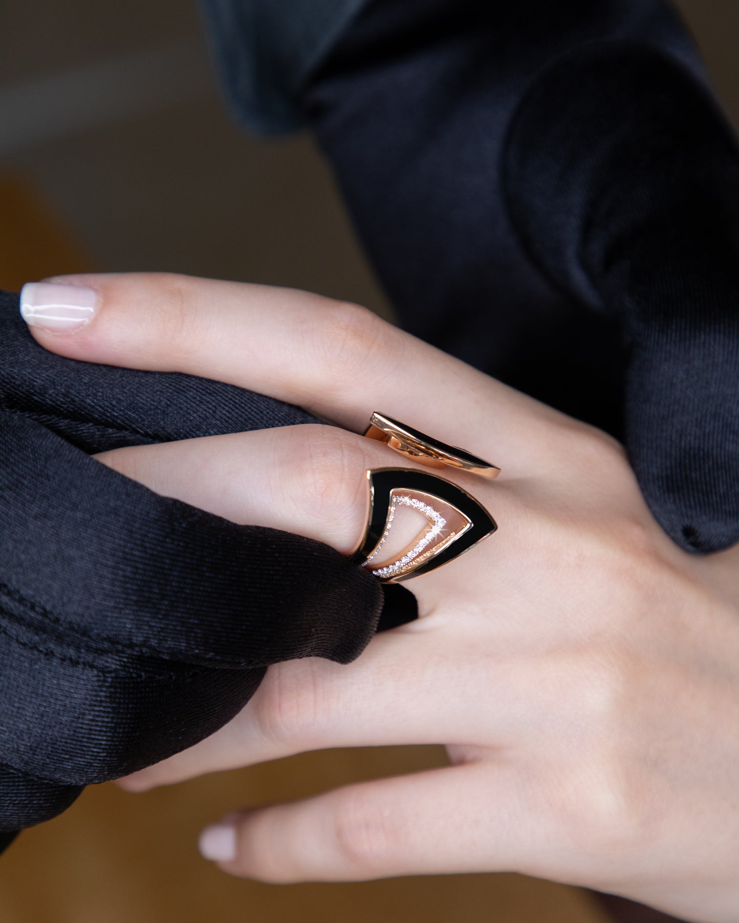 Black Enamel Ring