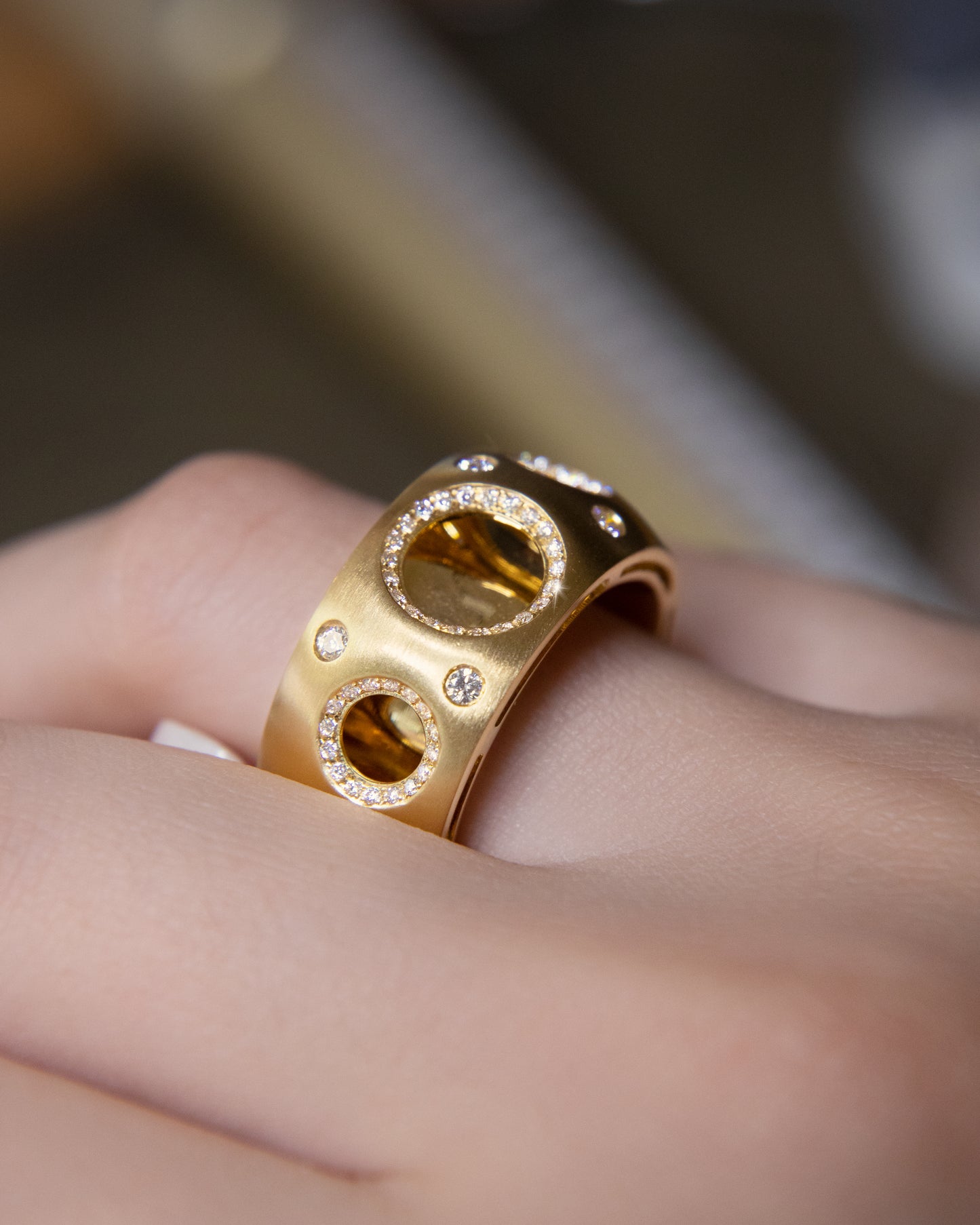 Gold and Round Ring