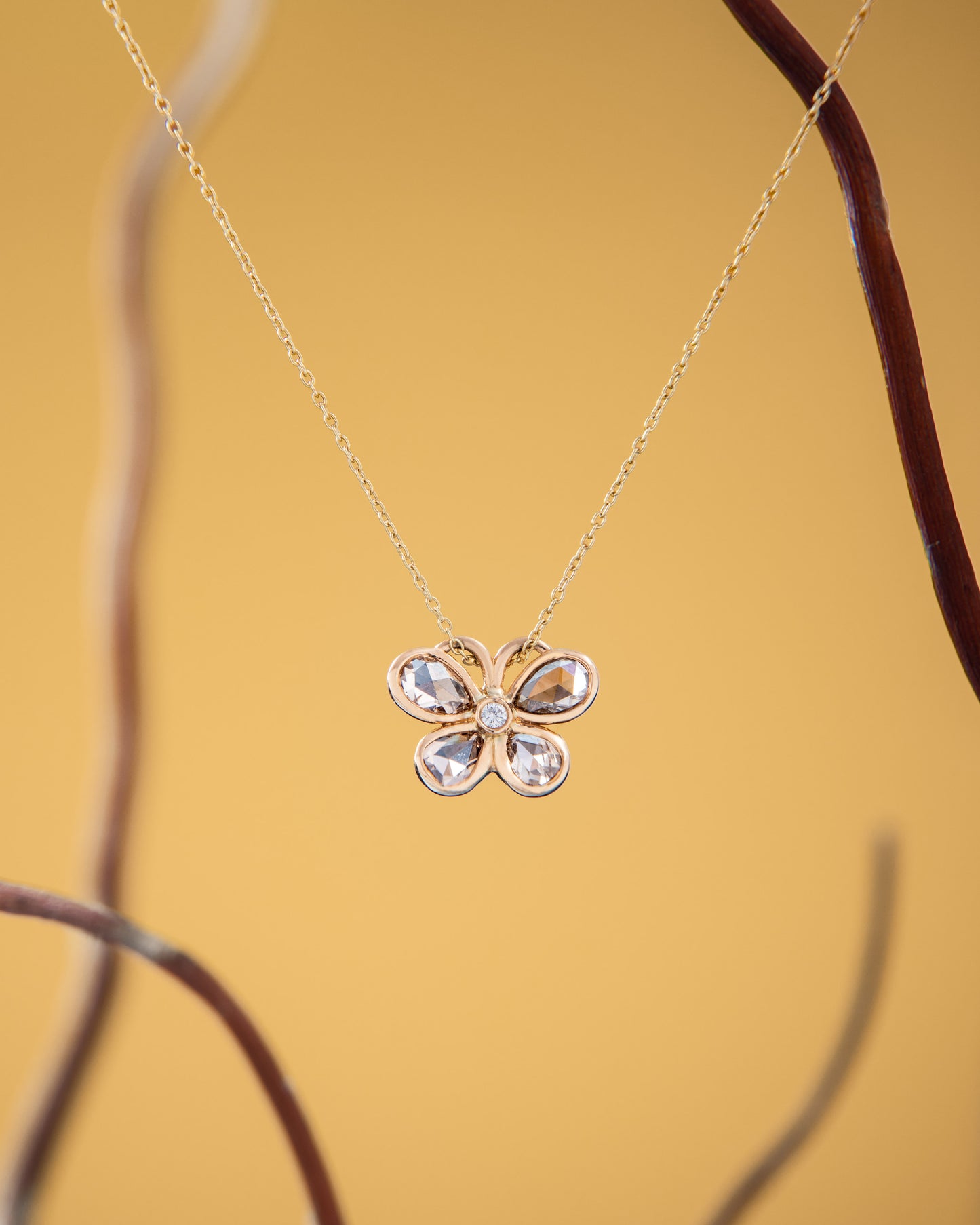 Diamond Butterfly Pendant