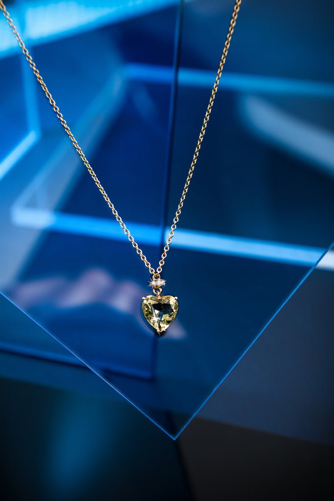 Heart Shape Citrine Pendant